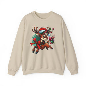 Holiday Reindeer Christmas Crewneck Sweatshirt