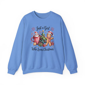 Just a Girl Who Loves Christmas Crewneck Sweatshirt