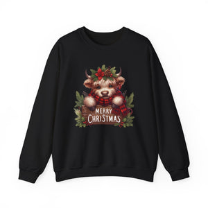 Merry Christmas Cow Christmas Sweatshirt Crewneck