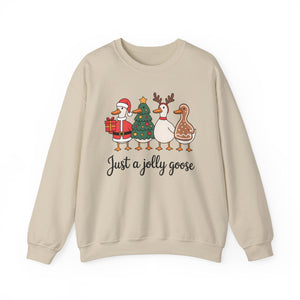 Just a Jolly Goose Christmas Crewneck Sweatshirt