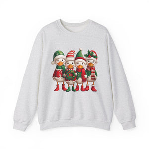 Duck Character Christmas Crewneck Sweatshirt