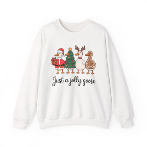 Just a Jolly Goose Christmas Crewneck Sweatshirt