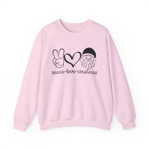 Peace Love Christmas Crewneck Sweatshirt