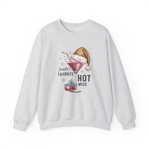 Santa's Favorite Hot Mess Christmas Crewneck Sweatshirt