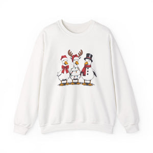 Festive Winter Snowmen Merry Christmas Crewneck Sweatshirt
