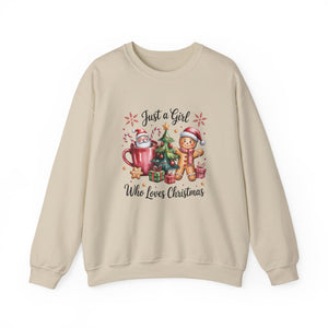 Just a Girl Who Loves Christmas Crewneck Sweatshirt