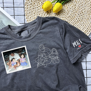 Custom Embroidered Photo Shirt, Potrait From Photo Shirt