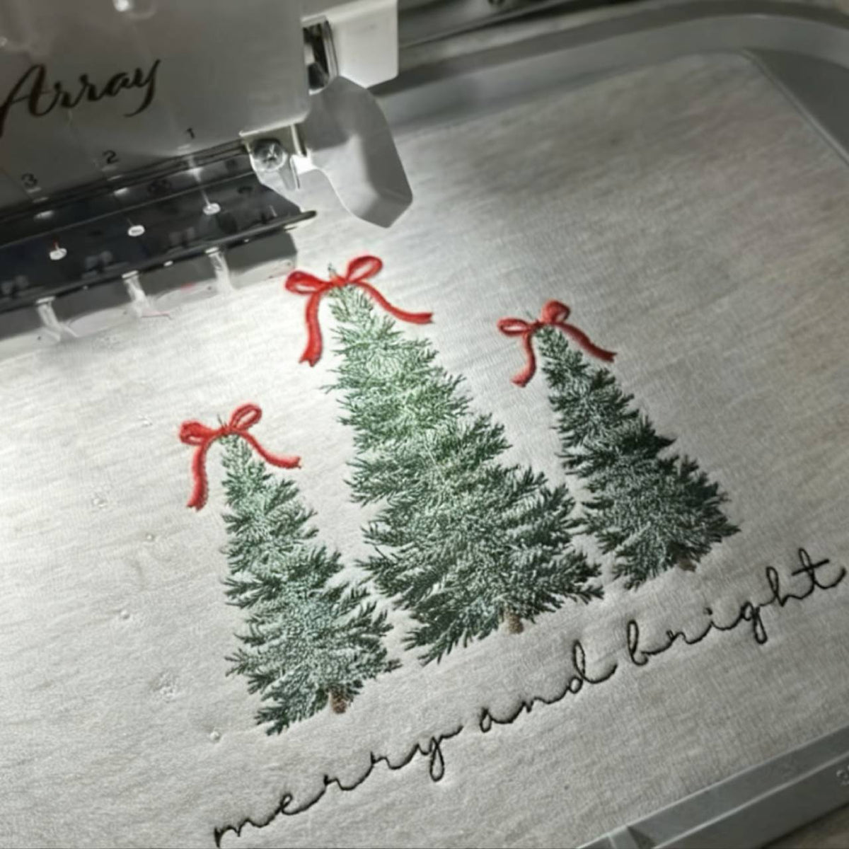 Christmas Embroidered Sweatshirt – Cozy Holiday Tree Design