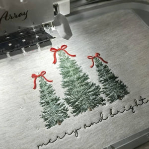 Christmas Embroidered Sweatshirt – Cozy Holiday Tree Design
