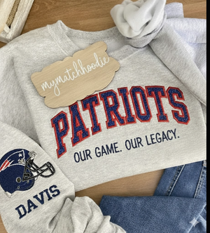 Custom NFL Team Embroidered Football Sweatshirt Personalized Game Day Hoodie