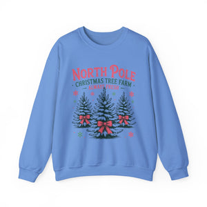 North Pole Christmas Tree Farm Christmas Crewneck Sweatshirt