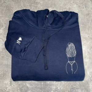Custom Embroidered Sweatshirt – Personalized Sexy Portrait Gift for Him 💕🔥