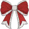 Glitter Appliqué Bow (Fabric)