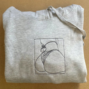 Custom Embroidered Sweatshirt – Personalized Sexy Portrait Gift for Him 💕🔥