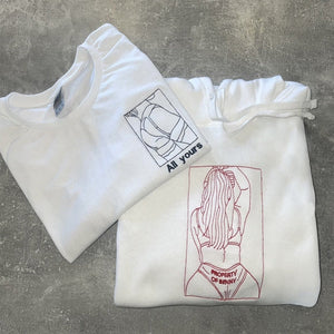 Custom Embroidered Sweatshirt – Personalized Sexy Portrait Gift for Him 💕🔥