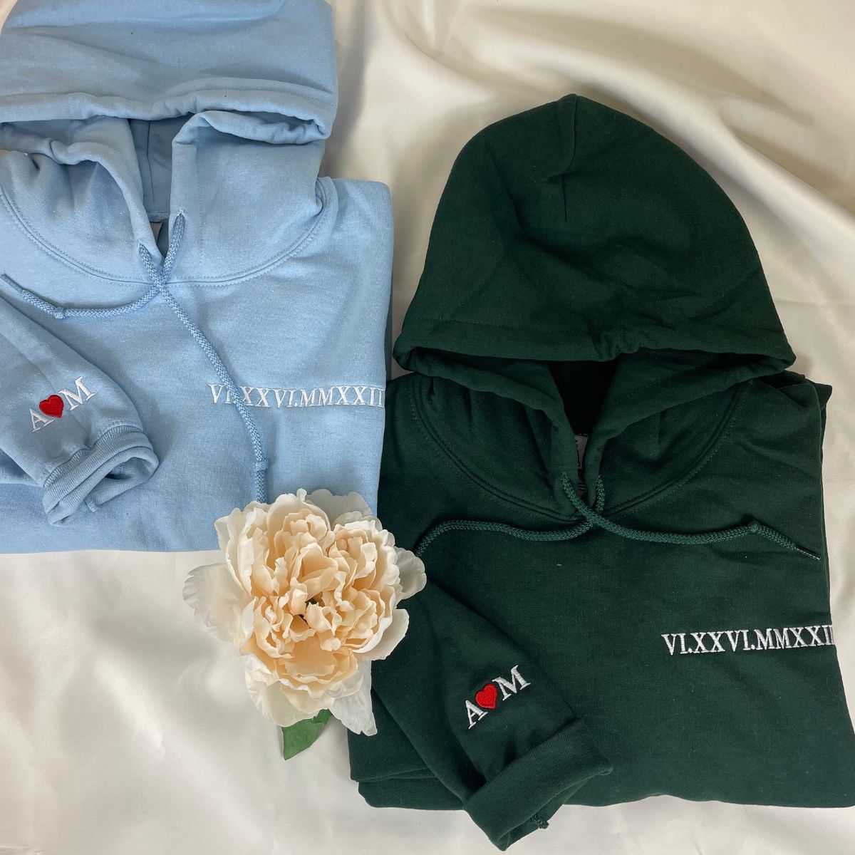 Custom Roman Numeral Embroidered Hoodie - mymatchhoodie