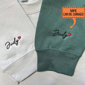 Custom Dinosaurs Embroidered Matching Set Couple Sweatshirt Hoodies - mymatchhoodie