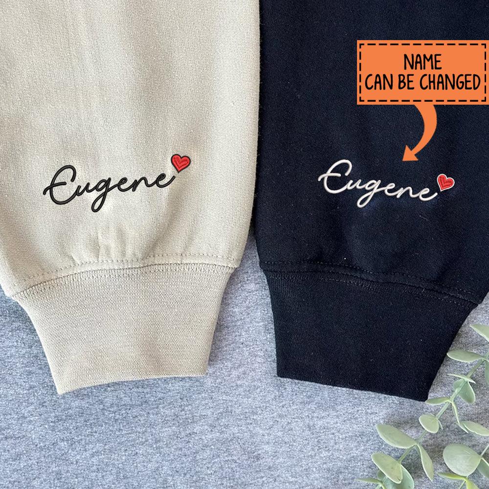 Custom Broken Heart Embroidered Matching Set Couple Sweatshirt Hoodies