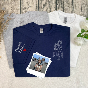 Custom Embroidered Photo Shirt, Potrait From Photo Shirt