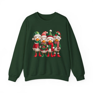 Duck Character Christmas Crewneck Sweatshirt