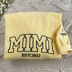 Custom Embroidered Momo Sweatshirt, Unique Gift for any Occasion