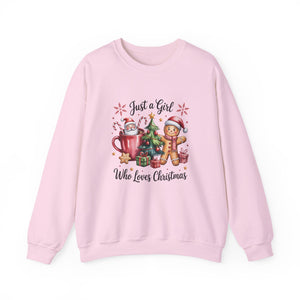 Just a Girl Who Loves Christmas Crewneck Sweatshirt