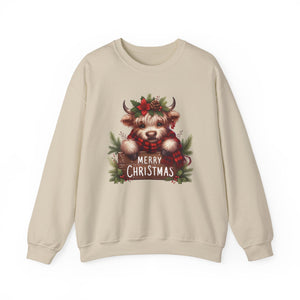 Merry Christmas Cow Christmas Sweatshirt Crewneck