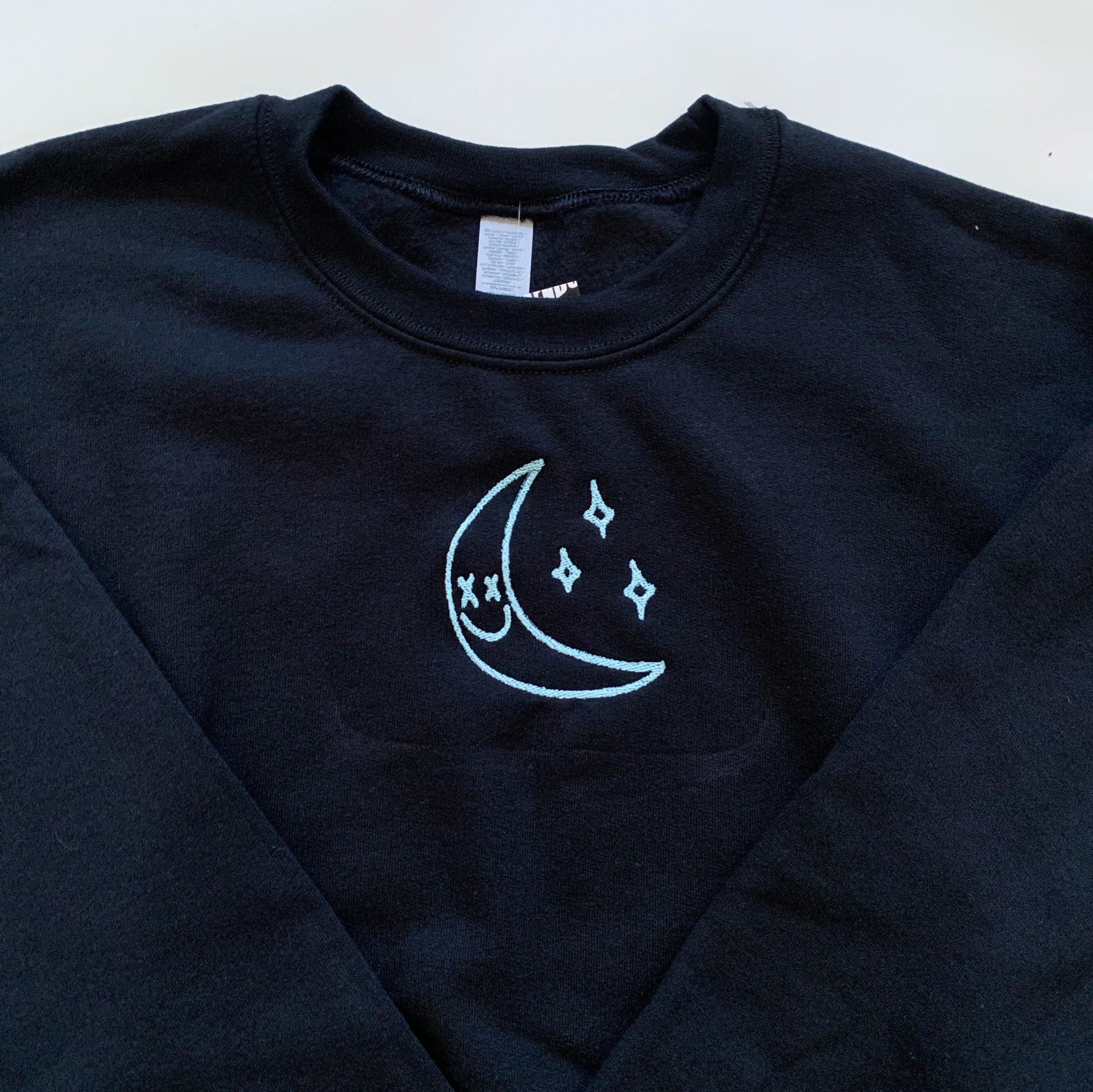 Custom Sun and Moon Embroidered Matching Set Couple Sweatshirt Hoodies