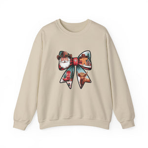 Santa Bow Christmas Crewneck Sweatshirt