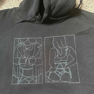 Custom Embroidered Sweatshirt – Personalized Sexy Portrait Gift for Him 💕🔥