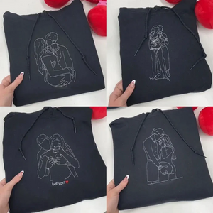 Custom Embroidered Sweatshirt – Personalized Sexy Portrait Gift for Him 💕🔥