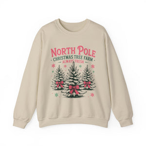 North Pole Christmas Tree Farm Christmas Crewneck Sweatshirt
