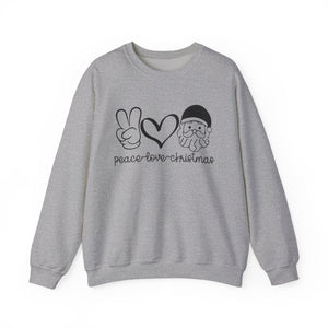 Peace Love Christmas Crewneck Sweatshirt