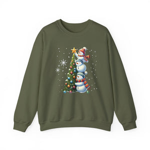 Festive Snowman Christmas Crewneck Sweatshirt