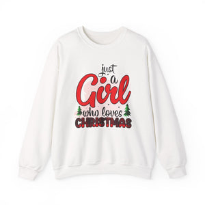 Just a Girl Who Loves Christmas Crewneck Sweatshirt
