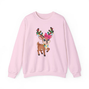 Cute Reindeer Christmas Crewneck Sweatshirt