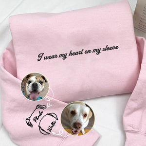 Custom Dog Ear Sweatshirt – Personalized Pet Name Hoodie