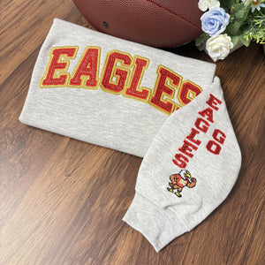 Custom Team Glitter Embroidered Sweatshirt – Personalized School & Game Day Spirit Wear