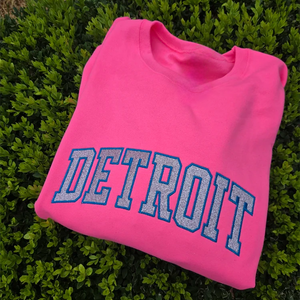 Custom Team Glitter Embroidered Sweatshirt – Personalized School & Game Day Spirit Wear