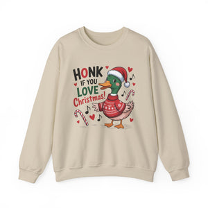 Honk If You Love Christmas Crewneck Sweatshirt