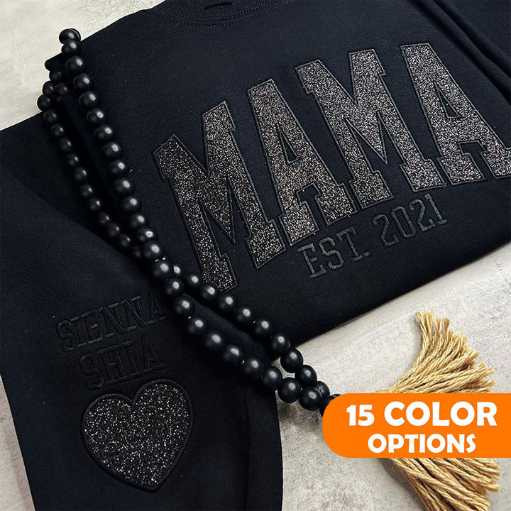 Custom Applique Glitter Mama Sweatshirt/T-shirt