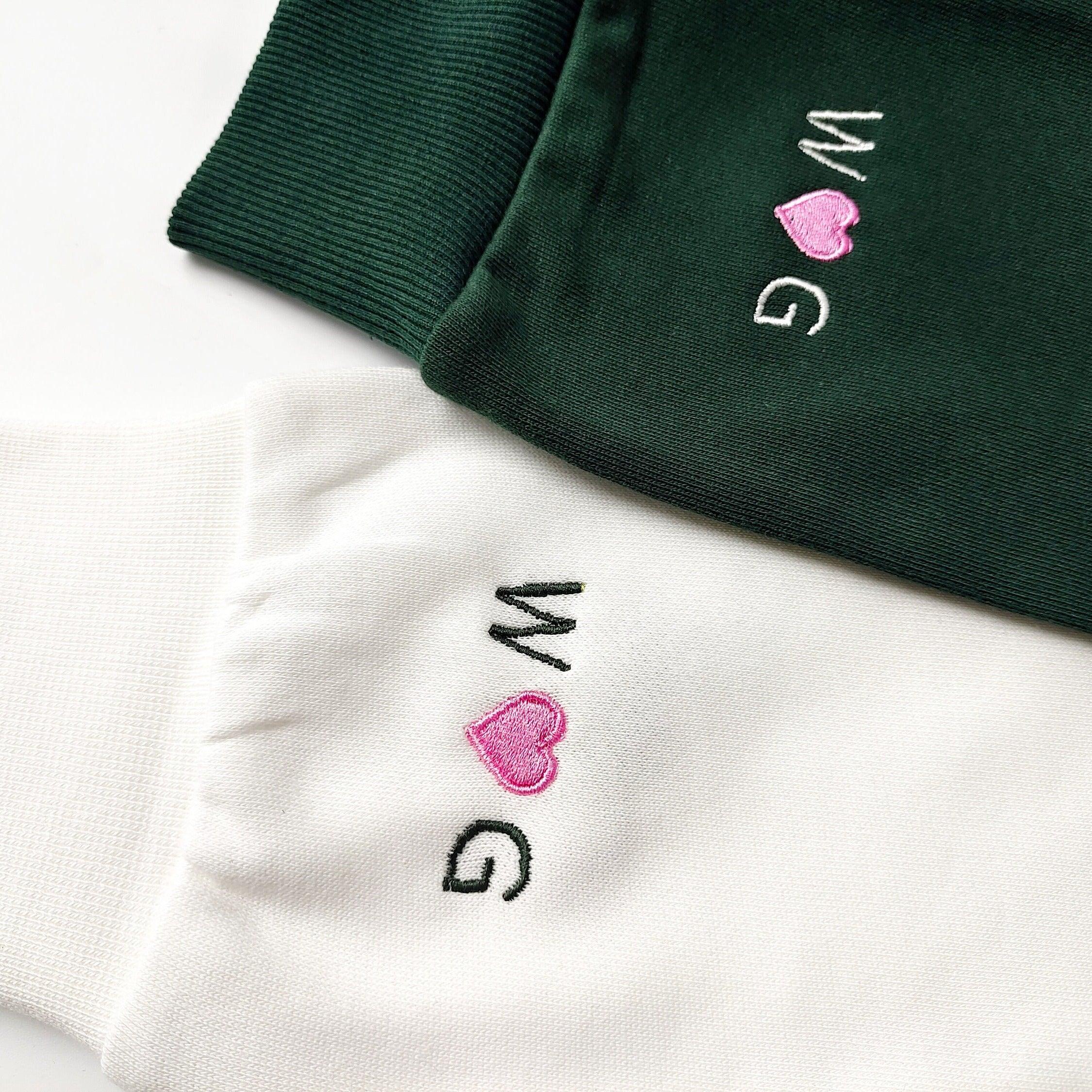 Custom Embroidered Sweatshirts For Couples, Custom Embroidered Portrait From Photo Matching Couple Sweatshirt Hoodie, Outline Photo Sweater