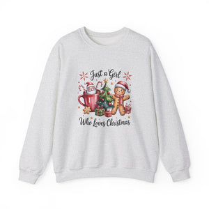 Just a Girl Who Loves Christmas Crewneck Sweatshirt