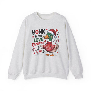 Honk If You Love Christmas Crewneck Sweatshirt