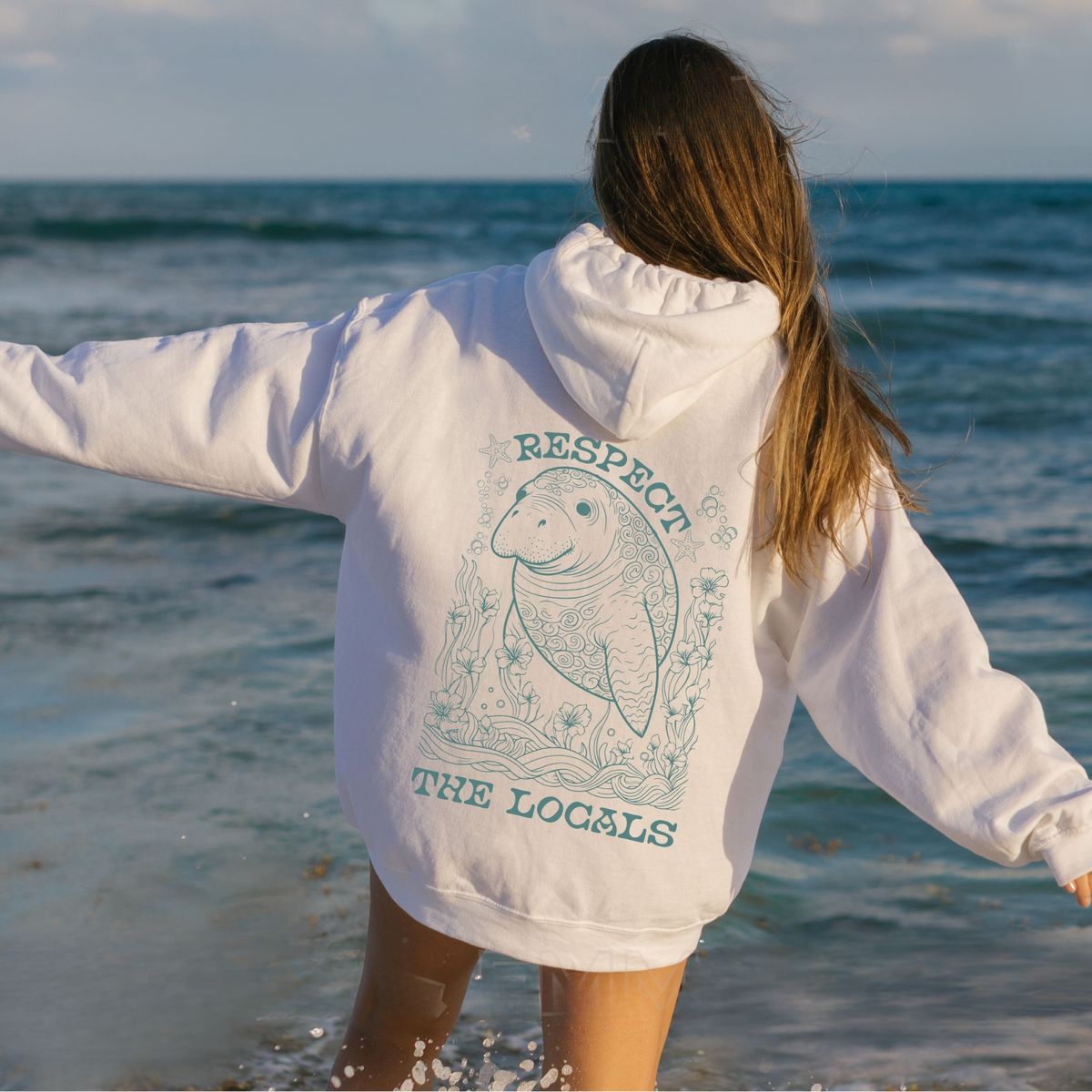Respect The Locals Manatee Sweater