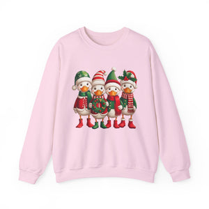 Duck Character Christmas Crewneck Sweatshirt