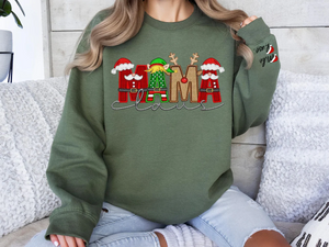 Custom Claus Family Embroidered Christmas Sweatshirt – Personalized Name Holiday Crewneck