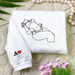 Custom Embroidered Sweatshirt – Personalized Sexy Portrait Gift for Him 💕🔥