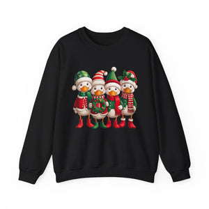 Duck Character Christmas Crewneck Sweatshirt