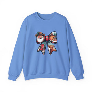 Santa Bow Christmas Crewneck Sweatshirt
